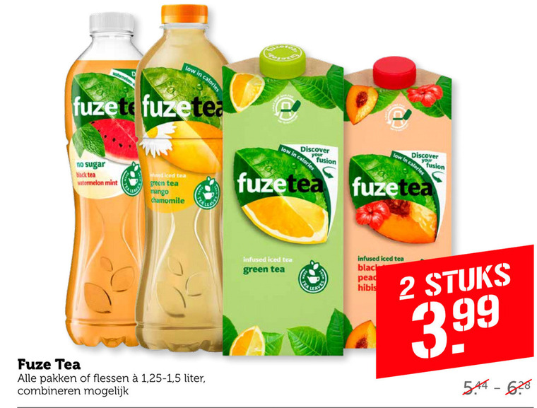 Fuze Tea   ice tea folder aanbieding bij  Coop - details