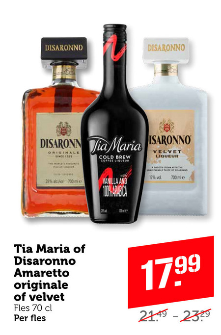 Tia Maria   amaretto, likeur folder aanbieding bij  Coop - details