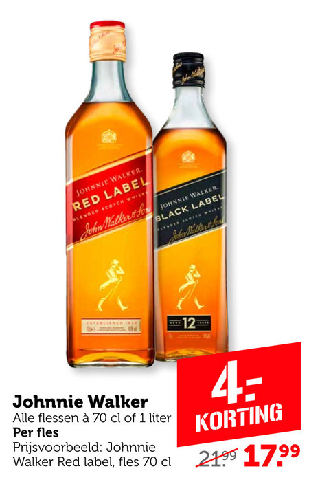 Johnnie Walker   whisky folder aanbieding bij  Coop - details