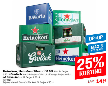 Grolsch   krat bier folder aanbieding bij  Coop - details