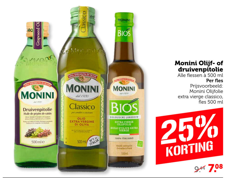 Monini   olijfolie folder aanbieding bij  Coop - details