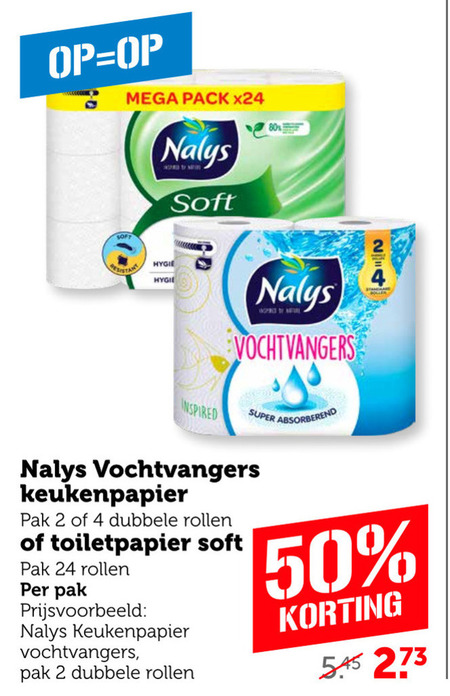 Nalys   keukenpapier, toiletpapier folder aanbieding bij  Coop - details