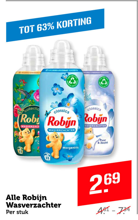 Robijn   wasverzachter folder aanbieding bij  Coop - details