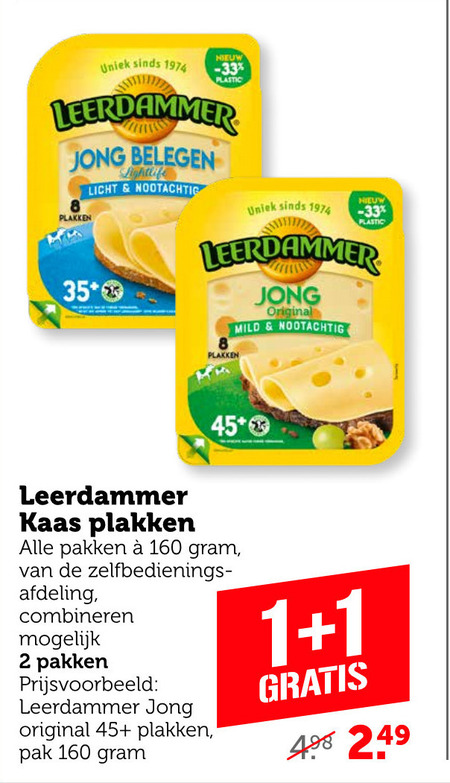 Leerdammer   kaasplakken folder aanbieding bij  Coop - details