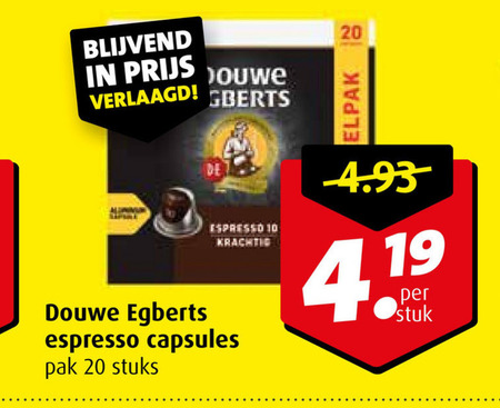 Douwe Egberts   koffiecups folder aanbieding bij  Boni - details