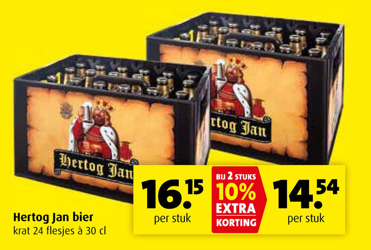 Hertog Jan   krat bier folder aanbieding bij  Boni - details