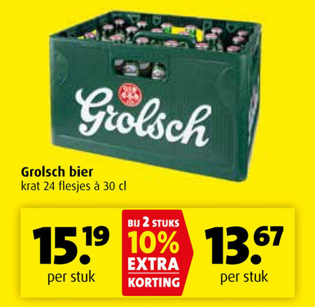 Grolsch   krat bier folder aanbieding bij  Boni - details