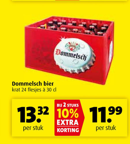 Dommelsch   krat bier folder aanbieding bij  Boni - details