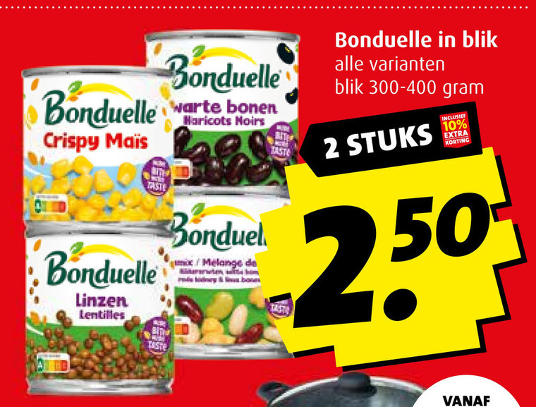 Bonduelle   groenteconserven folder aanbieding bij  Boni - details