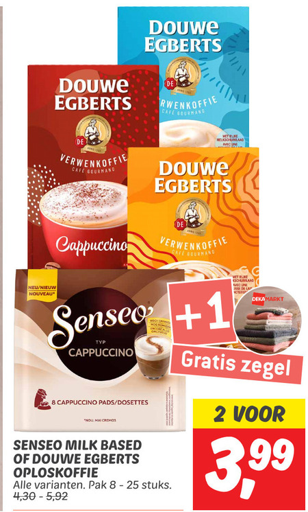 Douwe Egberts   koffiepad, oploskoffie folder aanbieding bij  Dekamarkt - details