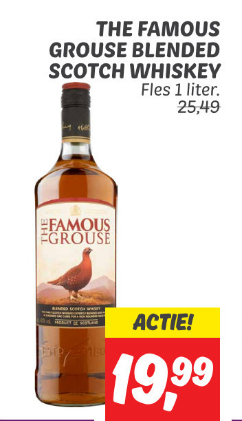 Famous Grouse   whisky folder aanbieding bij  Dekamarkt - details