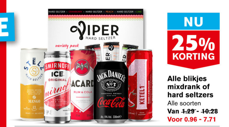 Alle merken   hard seltzer, mixdrank folder aanbieding bij  Hoogvliet - details