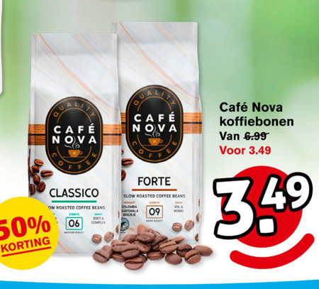 Cafe Nova   koffiebonen folder aanbieding bij  Hoogvliet - details