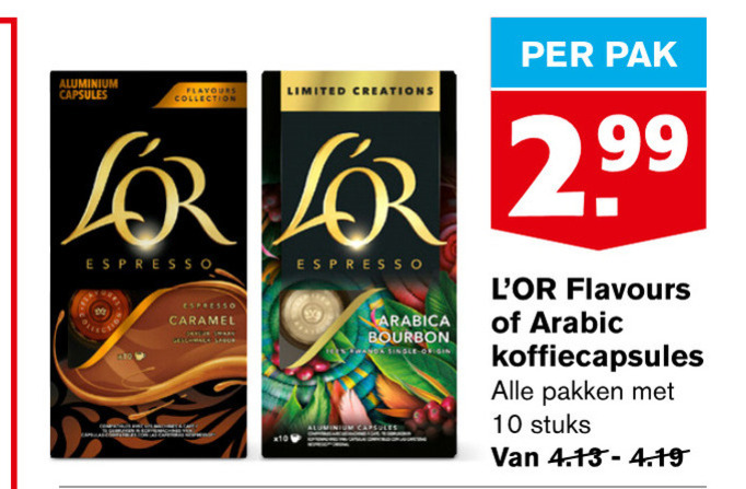 Douwe Egberts L Or   koffiecups folder aanbieding bij  Hoogvliet - details