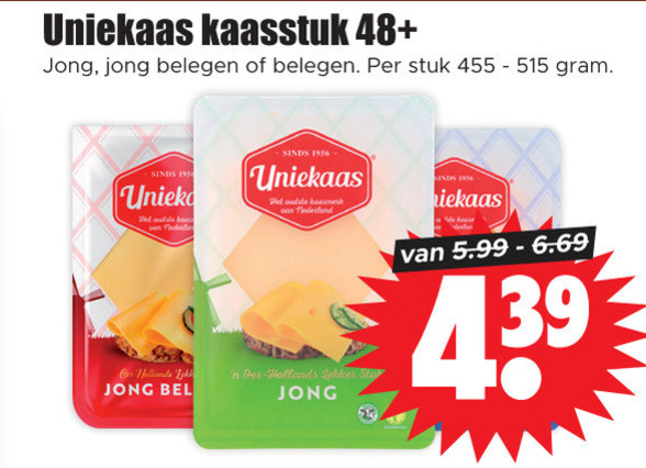 Uniekaas   kaas folder aanbieding bij  Dirk - details