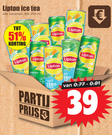 Lipton   ice tea folder aanbieding bij  Dirk - details