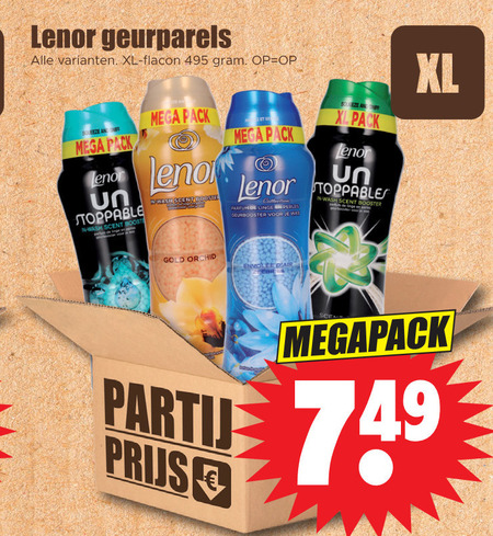 Lenor   wasverzachter folder aanbieding bij  Dirk - details