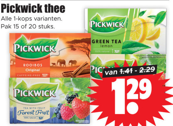 Pickwick   thee folder aanbieding bij  Dirk - details