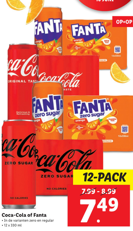 Fanta   frisdrank, cola folder aanbieding bij  Lidl - details