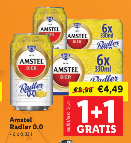 Amstel   alcoholvrij bier folder aanbieding bij  Lidl - details