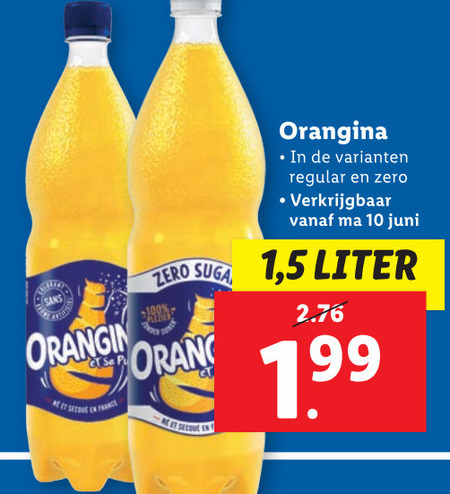 Orangina   frisdrank folder aanbieding bij  Lidl - details