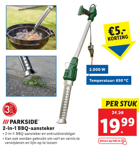 Parkside   onkruidverdelger folder aanbieding bij  Lidl - details