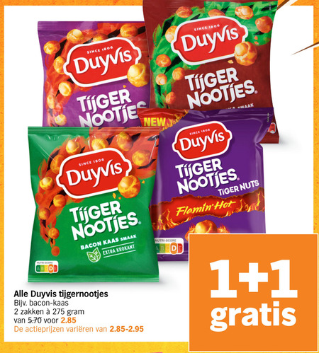 Duyvis   borrelnootjes folder aanbieding bij  Albert Heijn - details