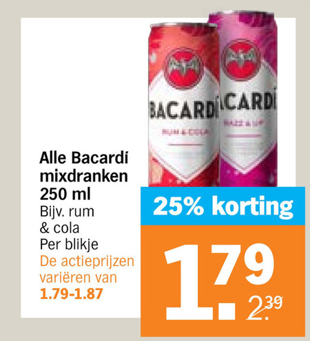 Bacardi   mixdrank folder aanbieding bij  Albert Heijn - details