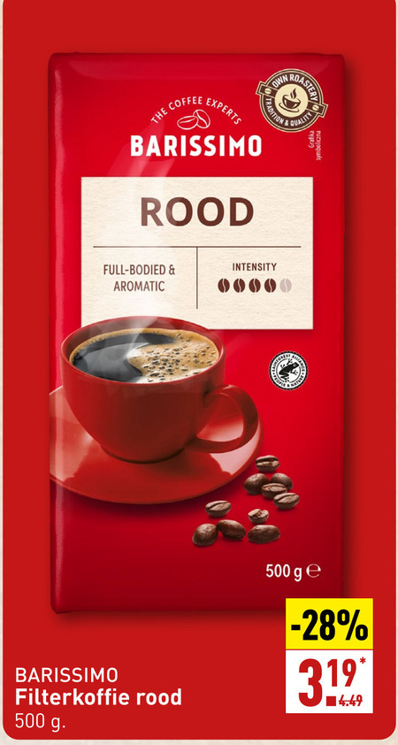 Barissimo   koffie folder aanbieding bij  Aldi - details