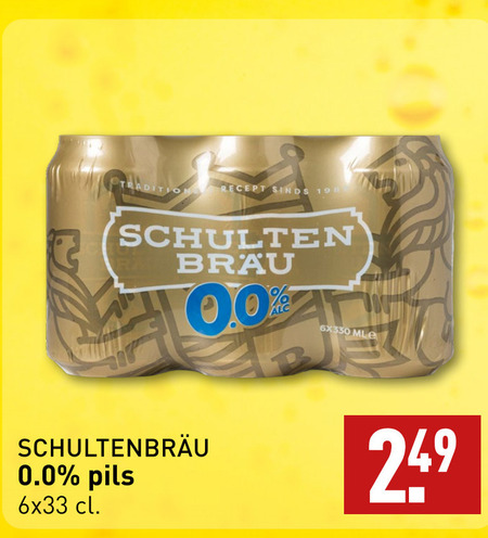 Schultenbrau   alcoholvrij bier folder aanbieding bij  Aldi - details