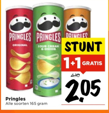 Pringles   chips folder aanbieding bij  Vomar - details