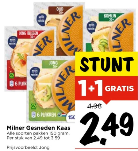 Milner   kaasplakken folder aanbieding bij  Vomar - details