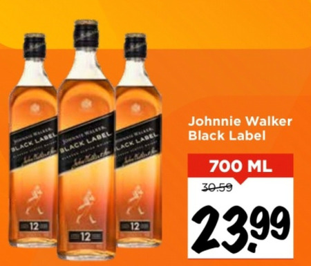 Johnnie Walker   whisky folder aanbieding bij  Vomar - details