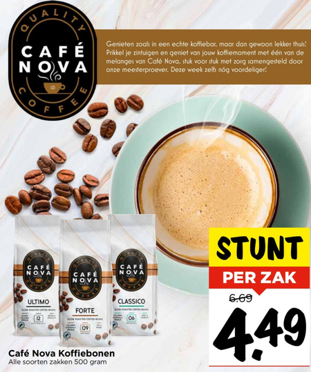 Cafe Nova   koffiebonen folder aanbieding bij  Vomar - details