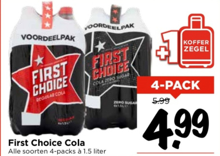 First Choice   cola folder aanbieding bij  Vomar - details