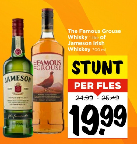 Famous Grouse   whisky folder aanbieding bij  Vomar - details