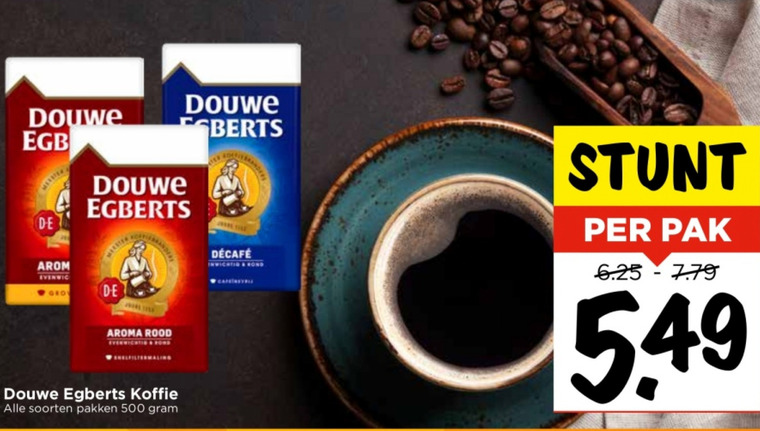 Douwe Egberts   koffie folder aanbieding bij  Vomar - details