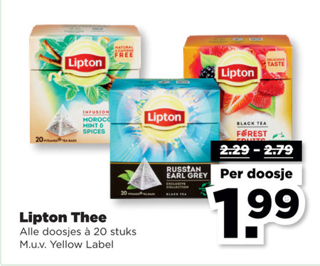 Lipton   thee folder aanbieding bij  Plus Vandaag - details