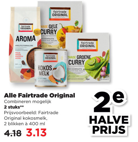 Fair Trade Original   koffie, kokosmelk folder aanbieding bij  Plus Vandaag - details