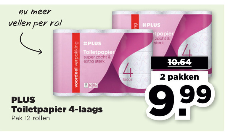 Plus Huismerk   toiletpapier folder aanbieding bij  Plus - details