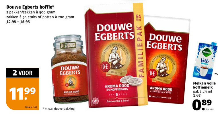 Douwe Egberts   koffie, koffiebonen folder aanbieding bij  Poiesz - details