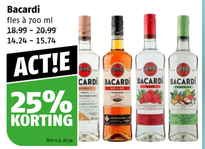 Bacardi   rum folder aanbieding bij  Poiesz - details