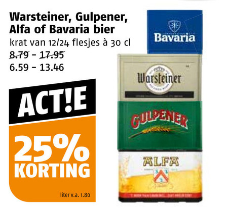 Warsteiner   krat bier folder aanbieding bij  Poiesz - details