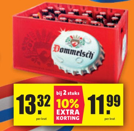 Dommelsch   krat bier folder aanbieding bij  Nettorama - details