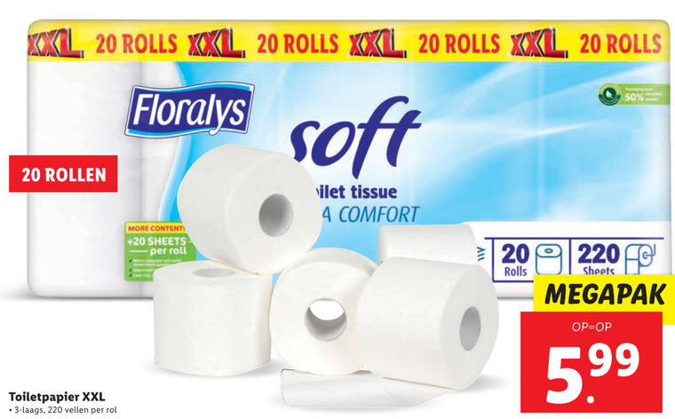 Floralys   toiletpapier folder aanbieding bij  Lidl - details