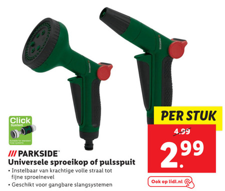 Parkside   pistoolbroes, tuinspuit folder aanbieding bij  Lidl - details