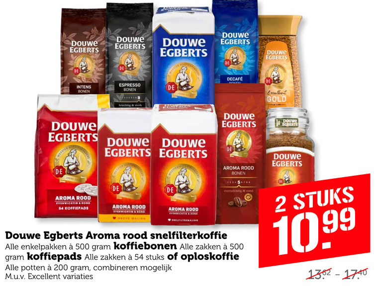 Douwe Egberts   oploskoffie, koffie folder aanbieding bij  Coop - details