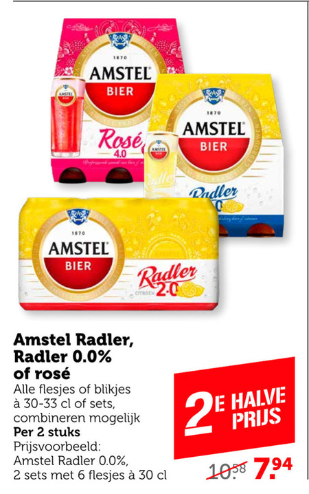 Amstel   radler bier folder aanbieding bij  Coop - details