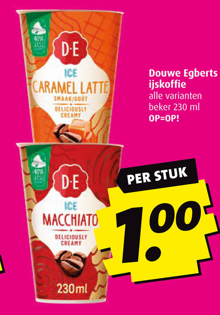 Douwe Egberts   ijskoffie folder aanbieding bij  Boni - details