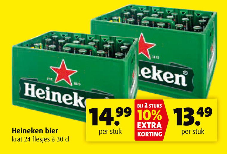 Heineken   krat bier folder aanbieding bij  Boni - details